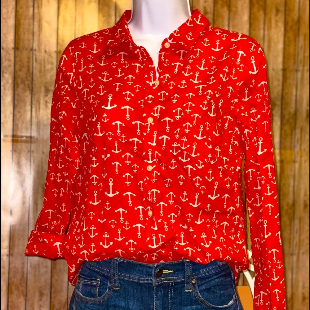 ❤️ Old Navy Women’s Blouse Size M Red Color